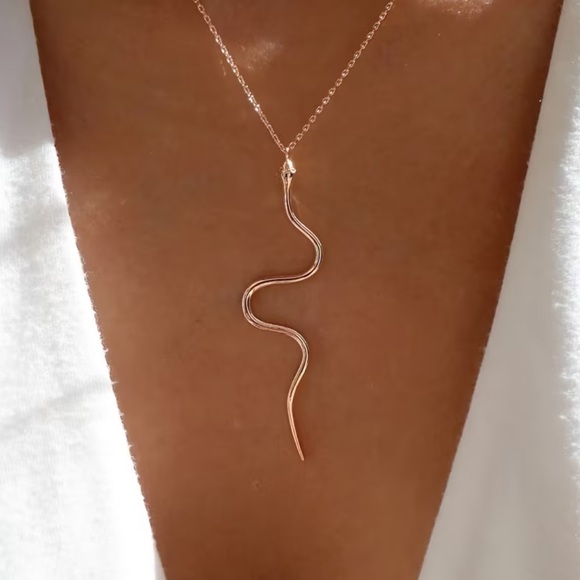 REVOLVE Jewelry - NEW Elegant Gold Snake Pendant Necklace. 🐍 Holiday Gift. Birthday Gift 🎁